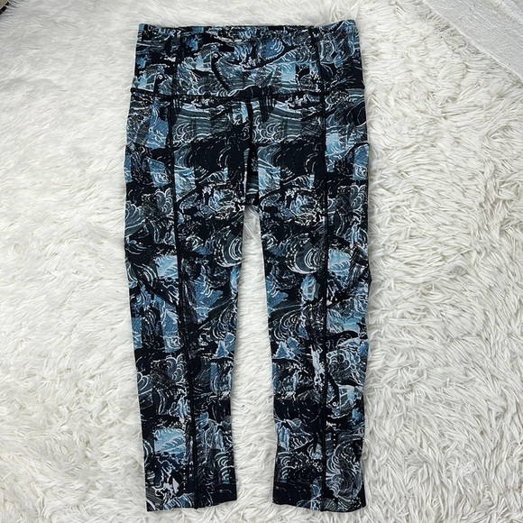 Lululemon Fast & Free Crop II *Nulux 19" Eternal Wave Starlight Black - Picture 1 of 8
